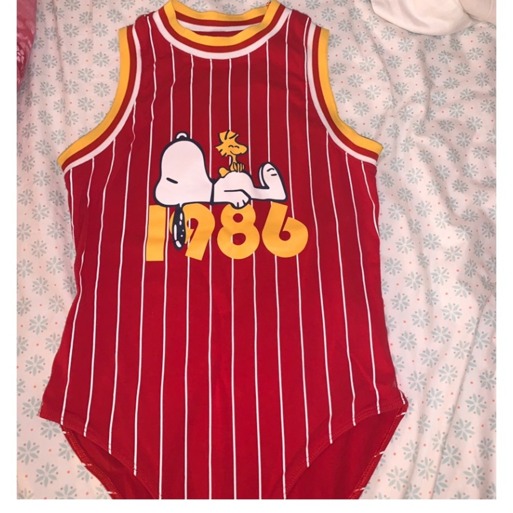 FOREVER 21 Peanuts Bodysuit